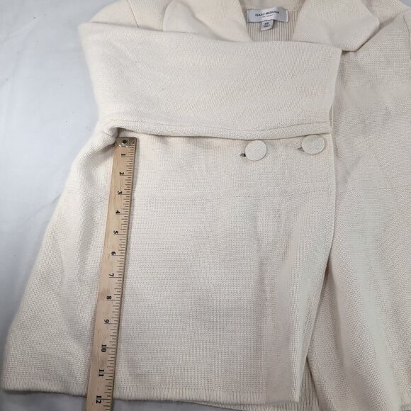 Isaac Mizrahi Target Wool Rabbit Hair Collared Cream Button Sweater Cardigan XXL - Picture 11 of 13